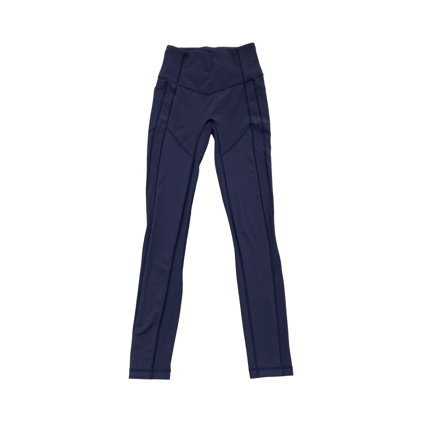 Athletic Leggings By Lululemon In Navy, Size:4