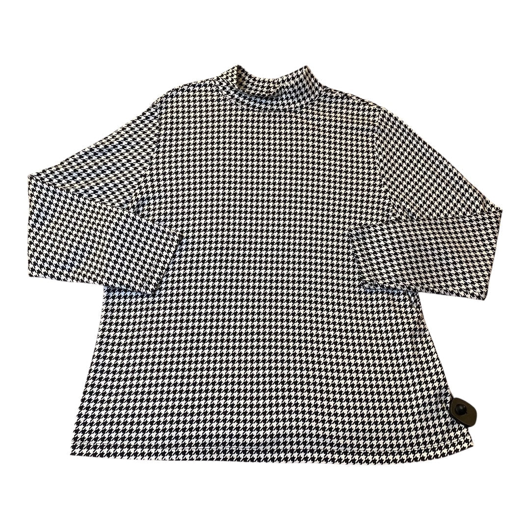 Top Ls By Karen Scott In Black & White, Size:2X
