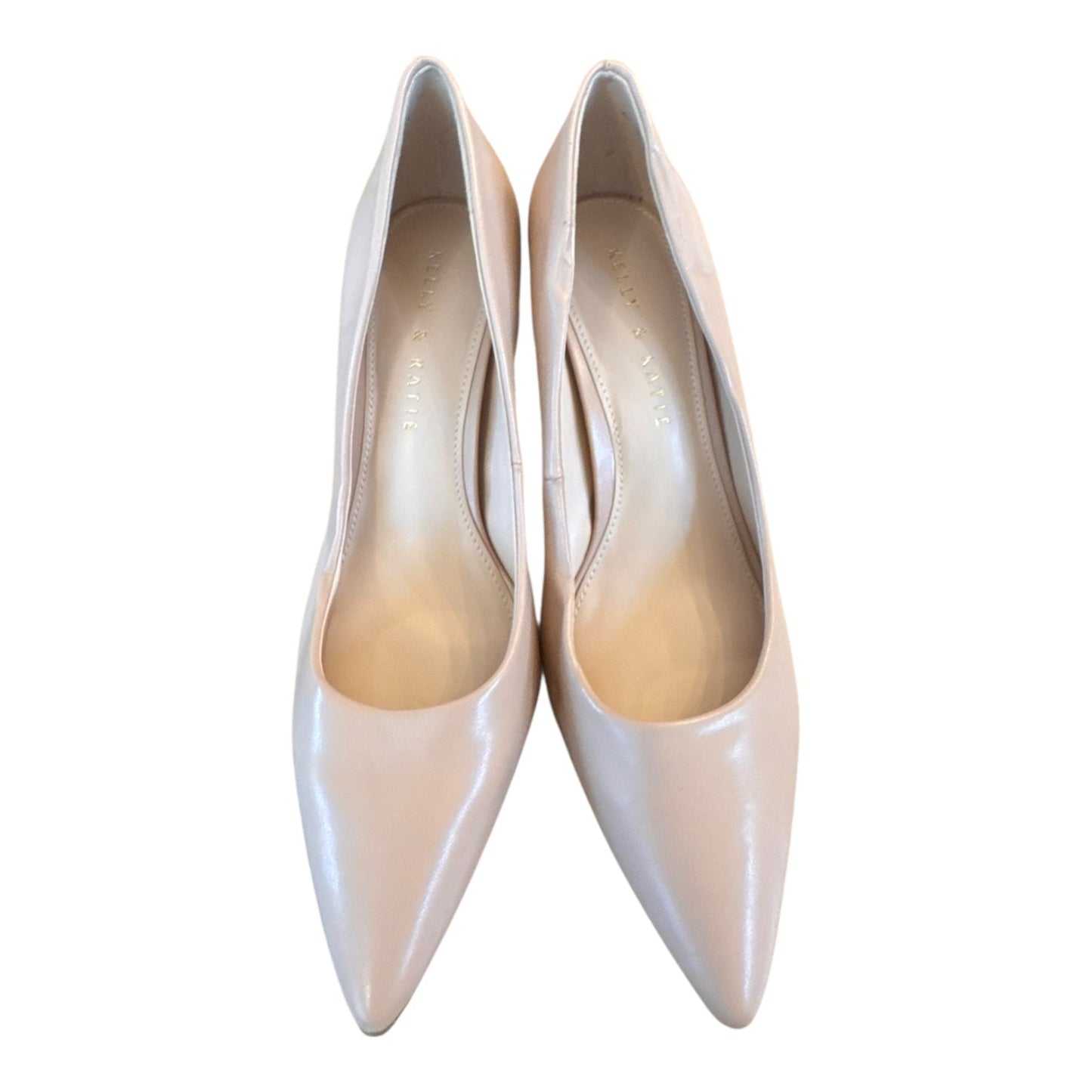 Shoes Heels Block By Kelly And Katie In Tan, Size:6.5