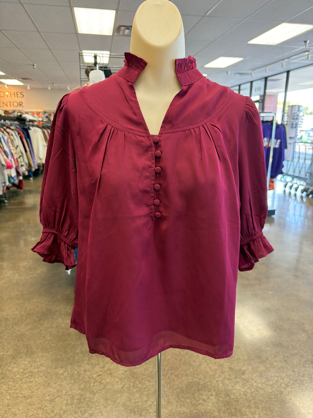 Top Ss By &Merci In Maroon, Size:S