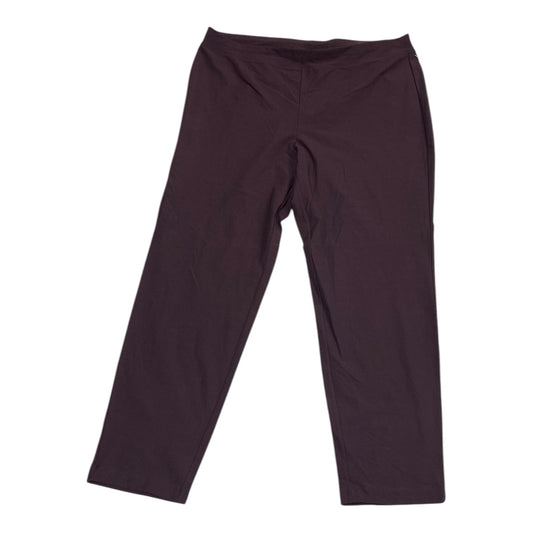 Pants Designer By Eileen Fisher In Purple, Size:18