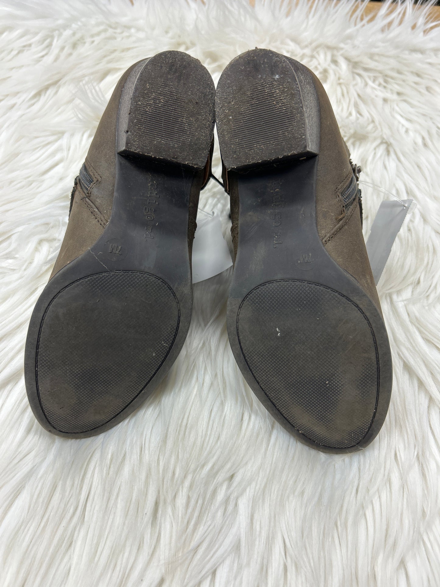 Boots Ankle Heels By Indigo Rd In Brown, Size:7