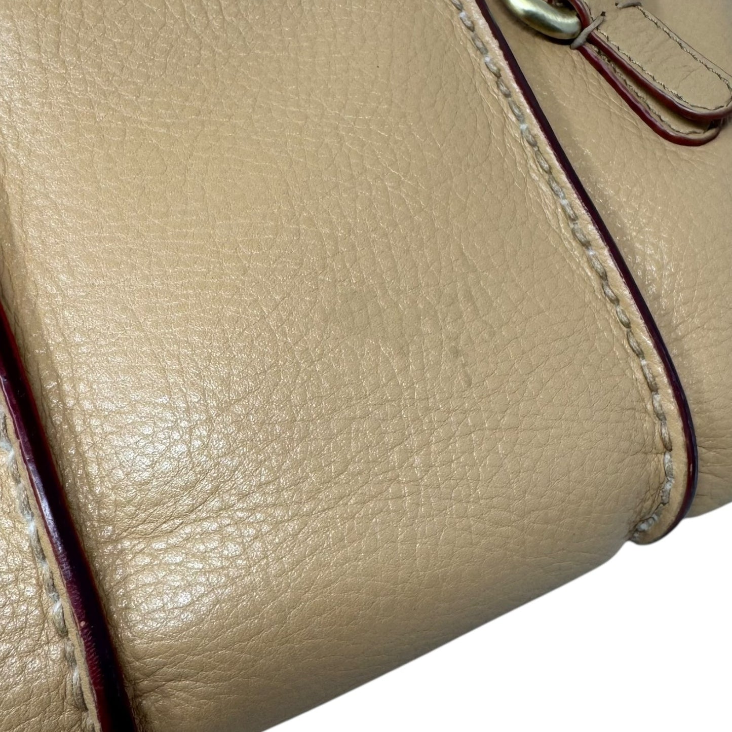 Vintage Leather Shoulder Handbag Designer By Mark Cross, Size: Large