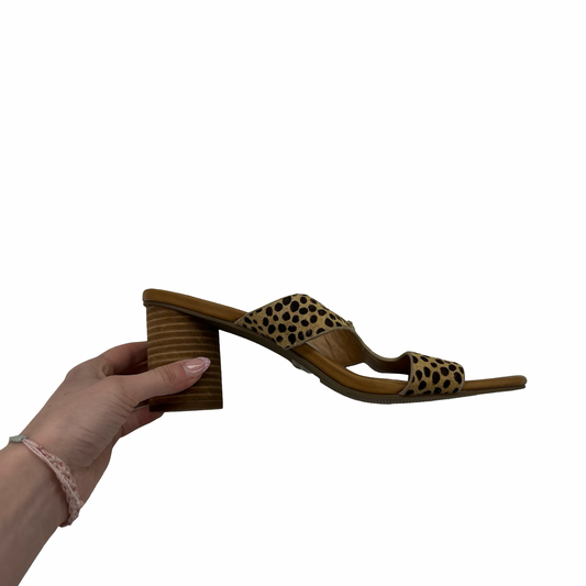 Sandals Heels Block By Dolce Vita In Leopard Print, Size:11