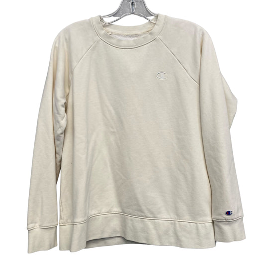 Athletic Sweatshirt Crewneck By Champion In Cream, Size:S