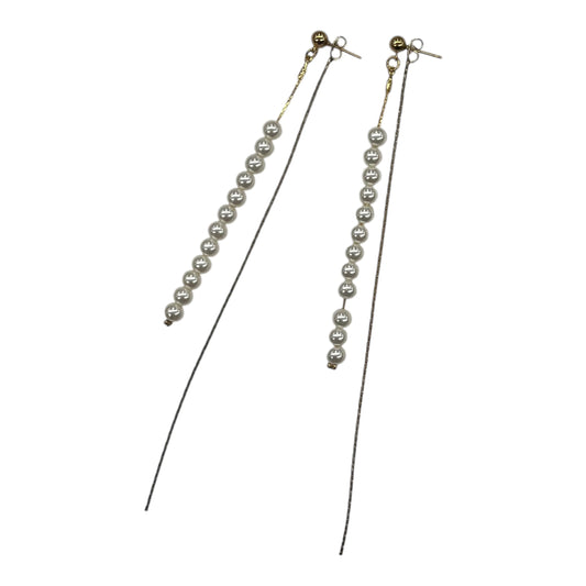 Earrings Dangle/Drop By Clothes Mentor In Gold & White