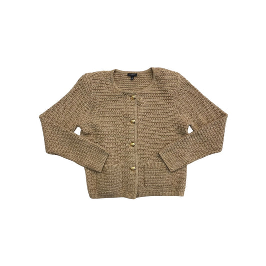 Sweater Cardigan By Talbots In Tan, Size:Mp