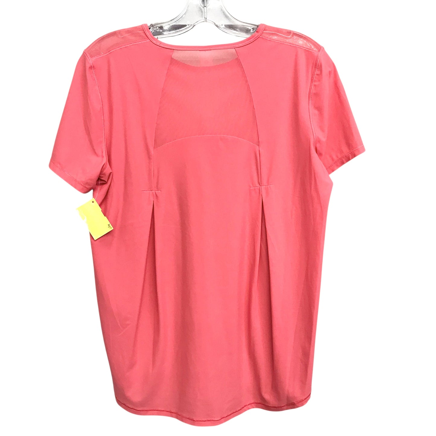 Athletic Top Ss By Lululemon In Coral, Size:M