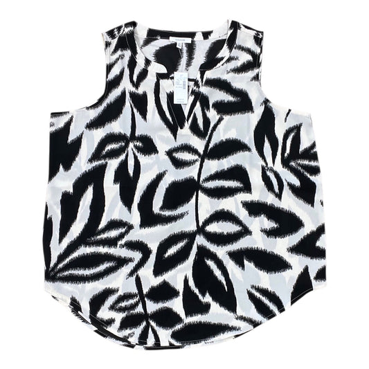 Top Sleeveless By Maurices In Black & Cream, Size:1X