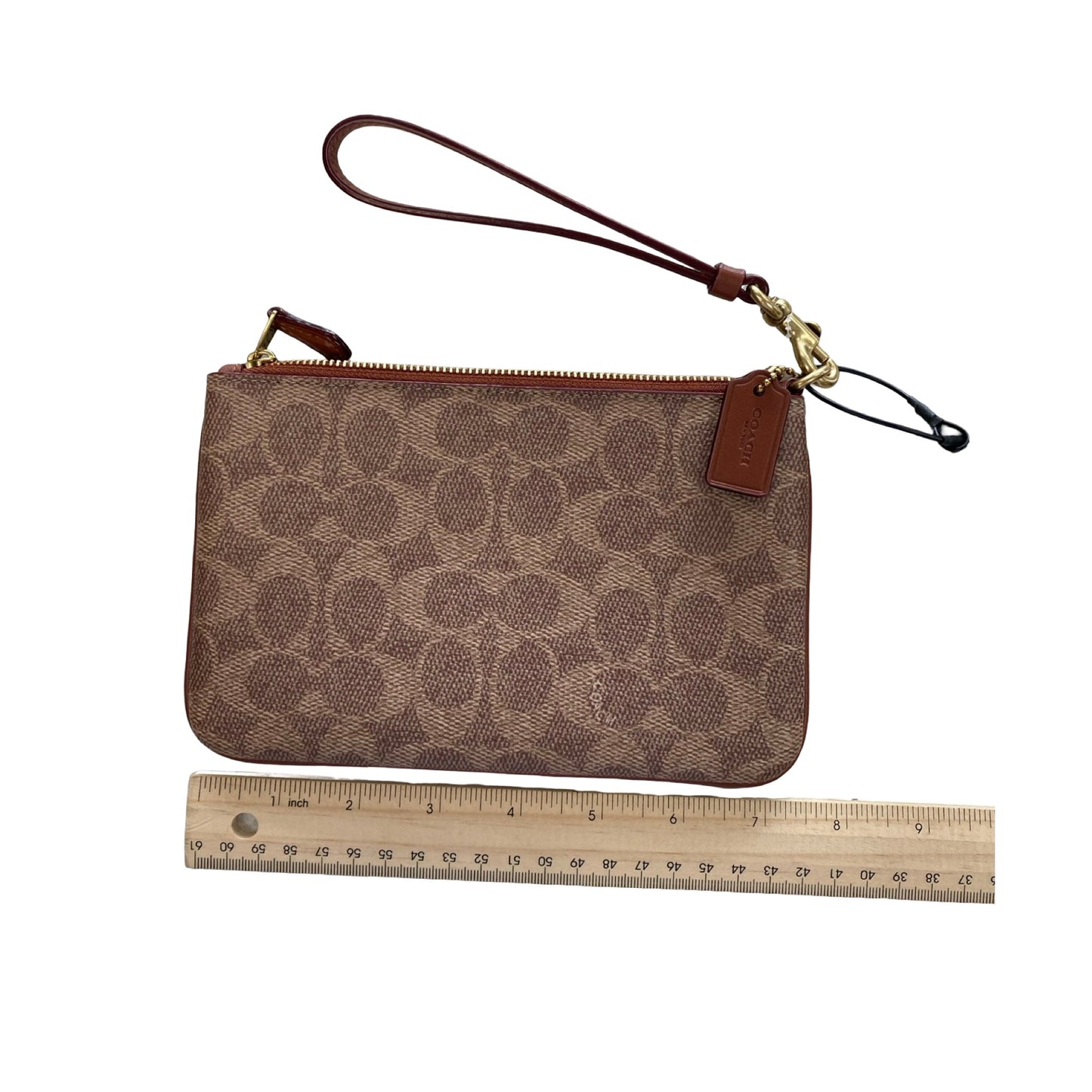 Wristlet Designer By Coach In Brown, Size:Medium