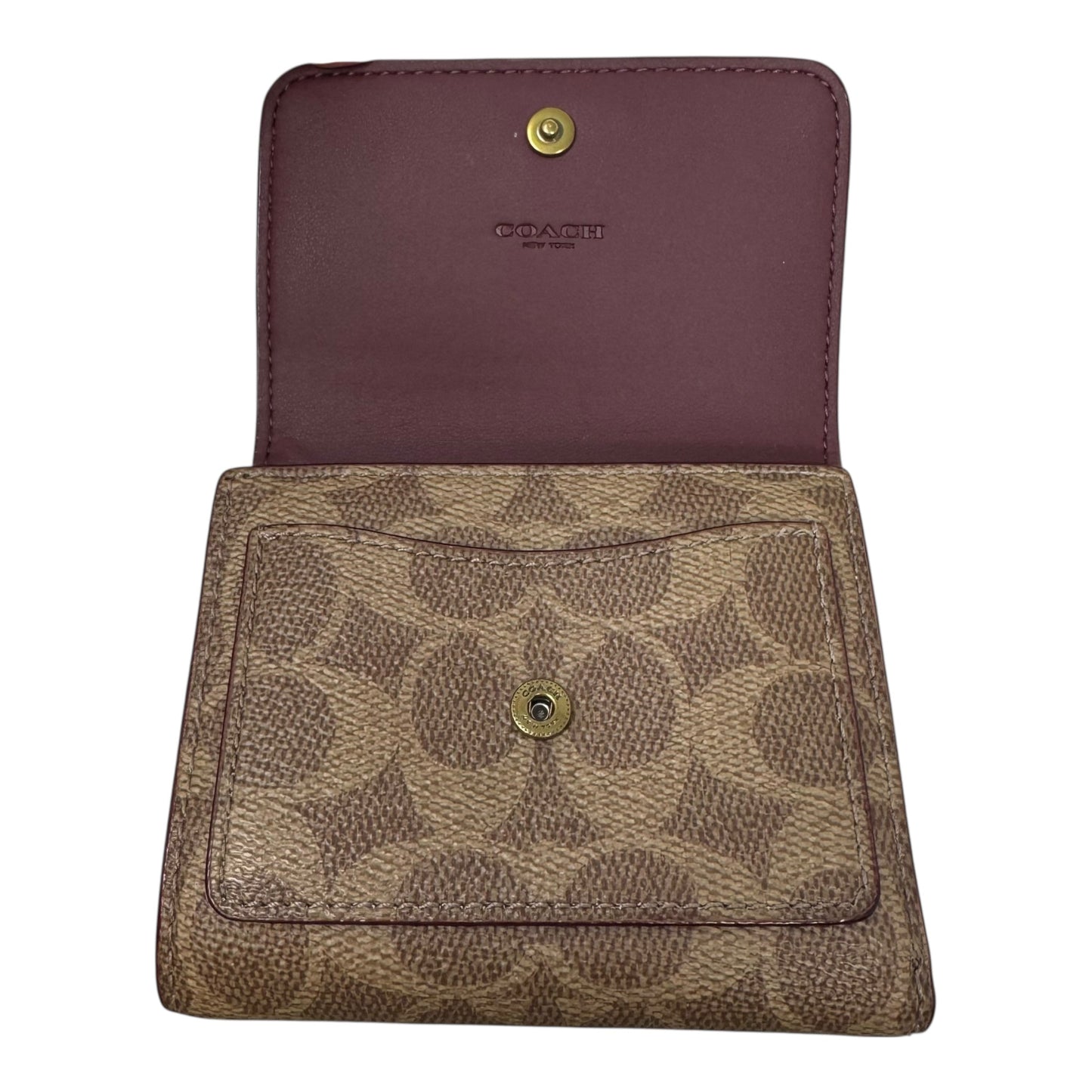 Trifold Wallet Designer By Coach, Size: Small