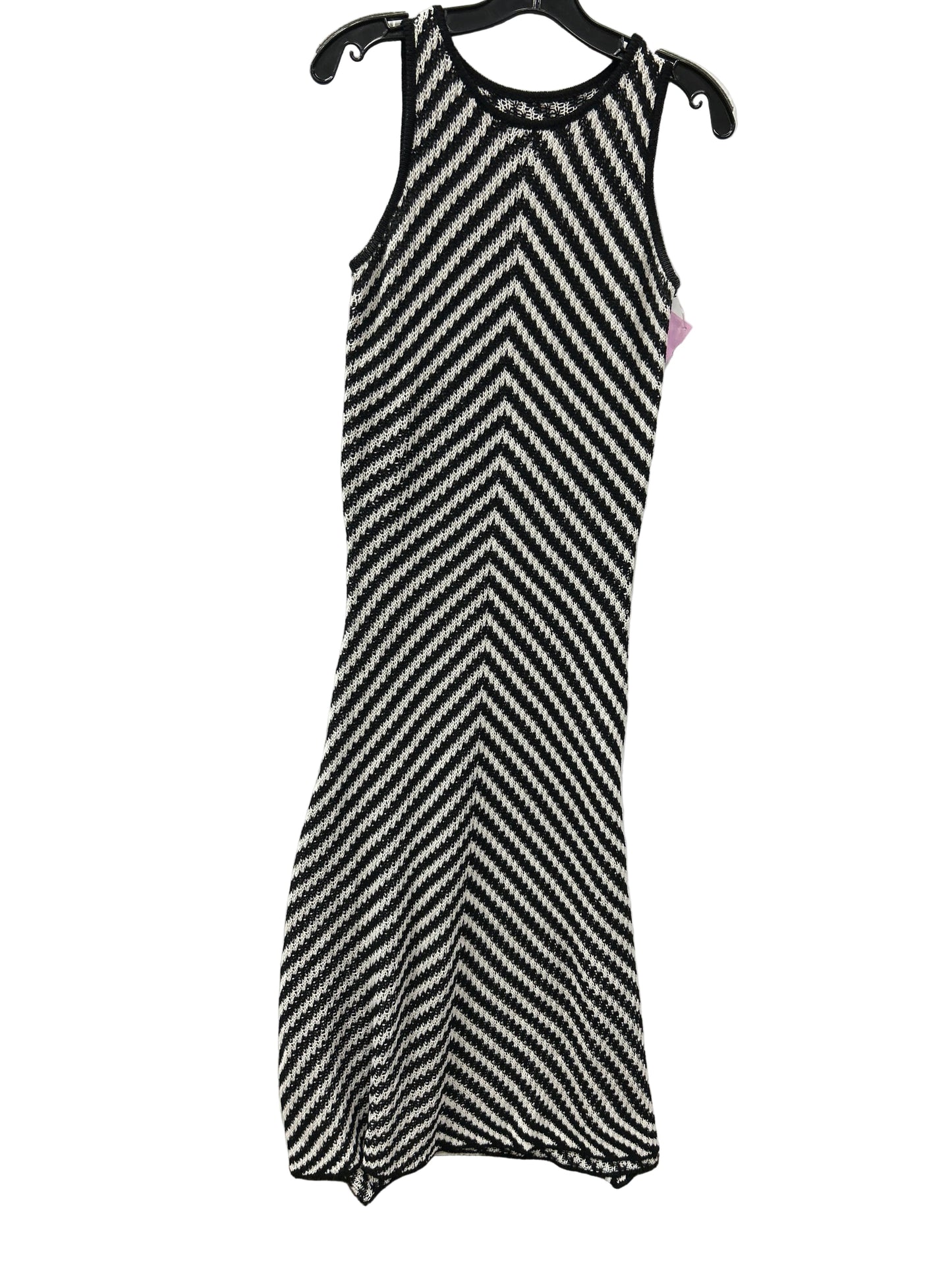 Dress Casual Maxi By Dazy In Black & Cream, Size:L