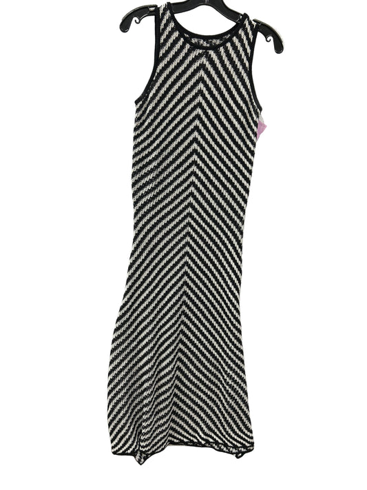 Dress Casual Maxi By Dazy In Black & Cream, Size:L