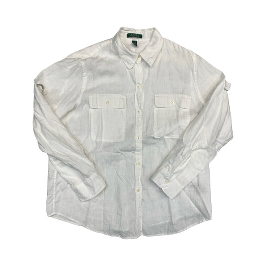 Top Ls By Lauren By Ralph Lauren In White, Size:Xl