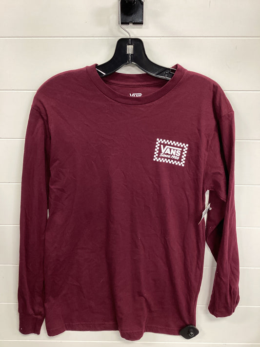 Top Ls By Vans In Maroon, Size:S