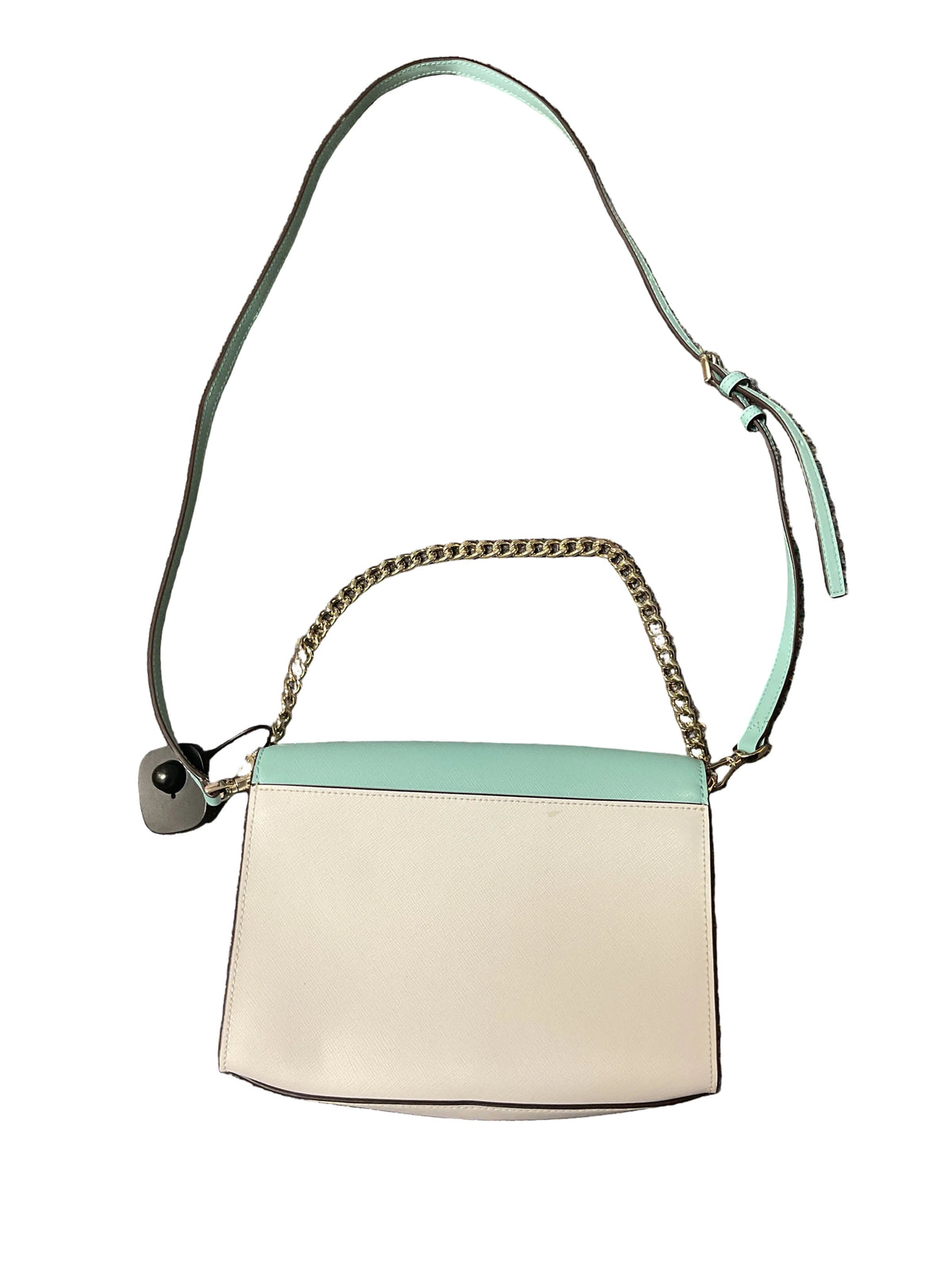 Handbag Designer By Kate Spade In Blue & White, Size:Medium