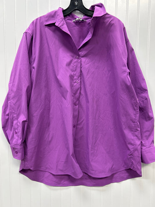 Blouse Ls By Athleta In Purple, Size:M