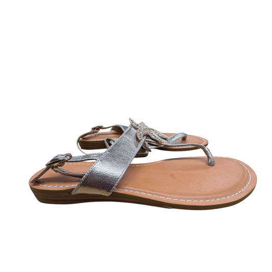 Sandals Flats By Alex Marie In Gold, Size:7.5