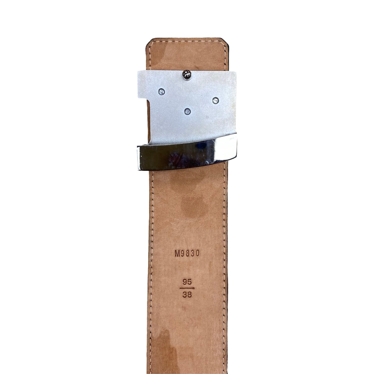 Belt Luxury Designer By Louis Vuitton In Black (LV EPI ELECTRIC 40MM BELT) Size: 95
