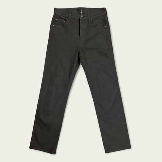 Jeans Straight By Mother Jeans In Black Denim, Size: 4