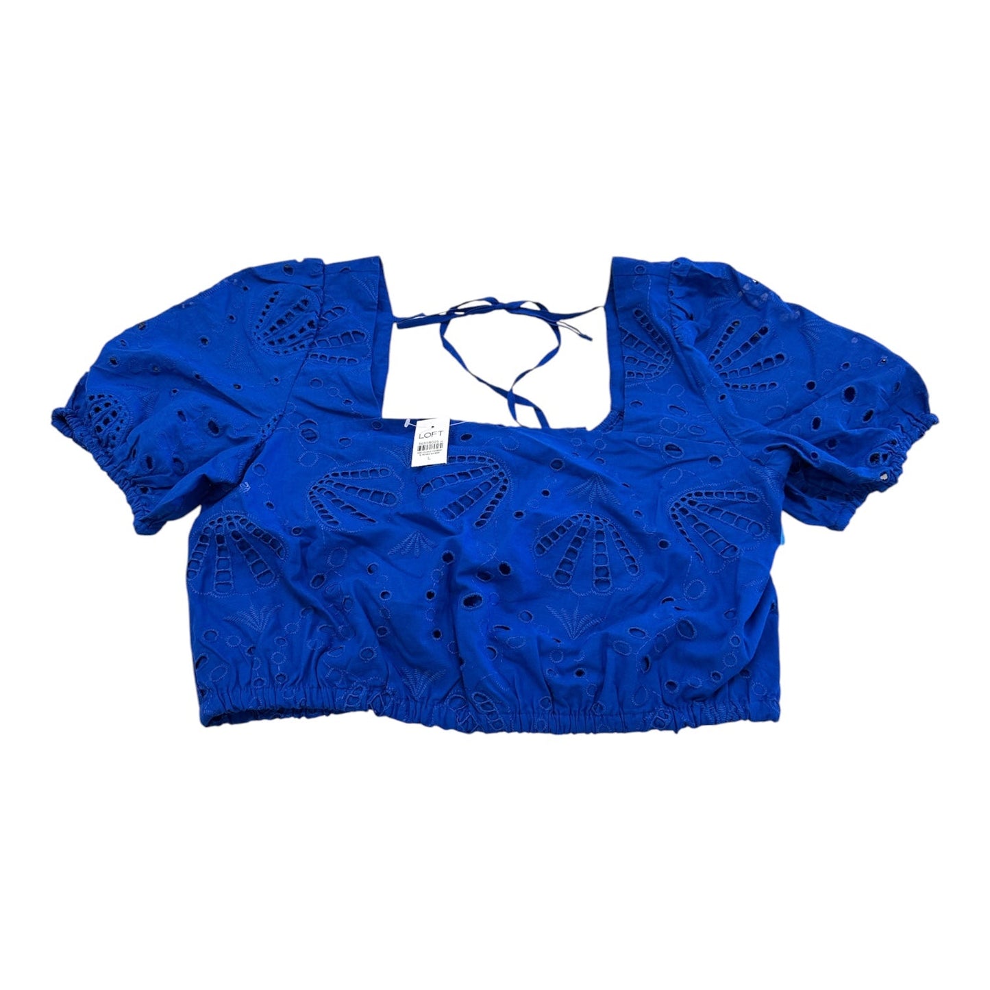 Blouse Ss By Loft In Blue, Size:L