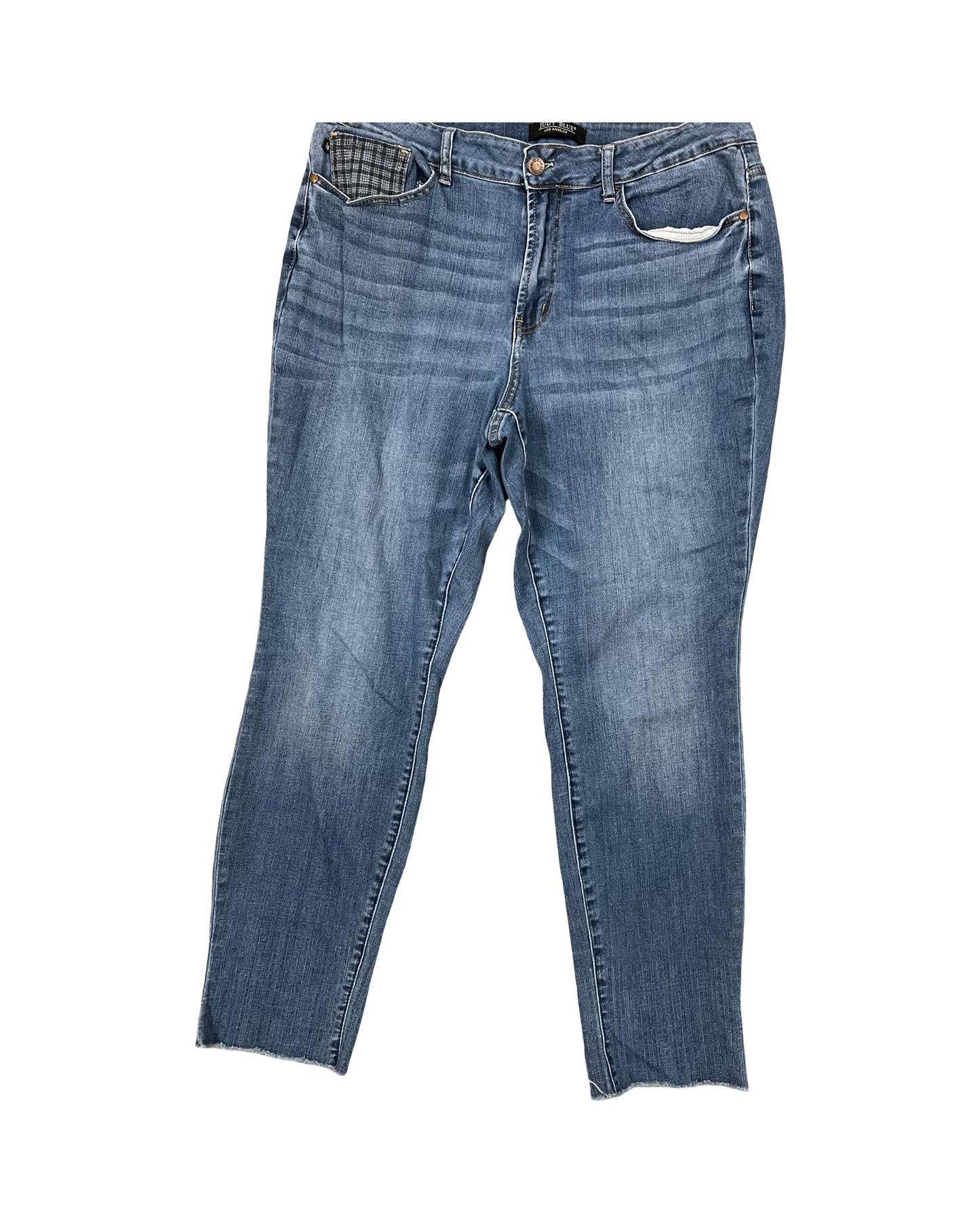 Jeans Straight By Judy Blue In Blue Denim, Size:18