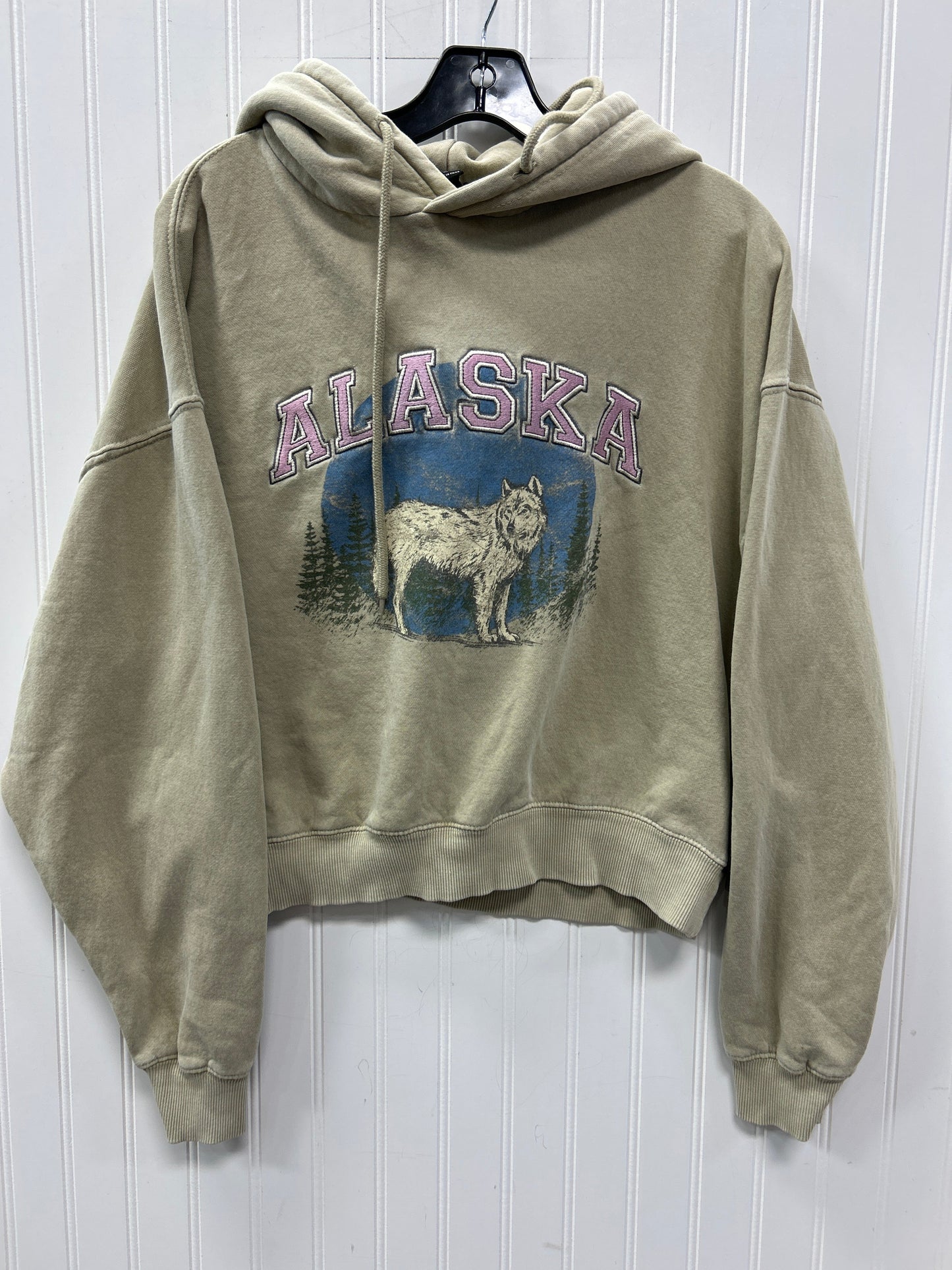 Sweatshirt Hoodie By Forever 21 In Taupe, Size:M
