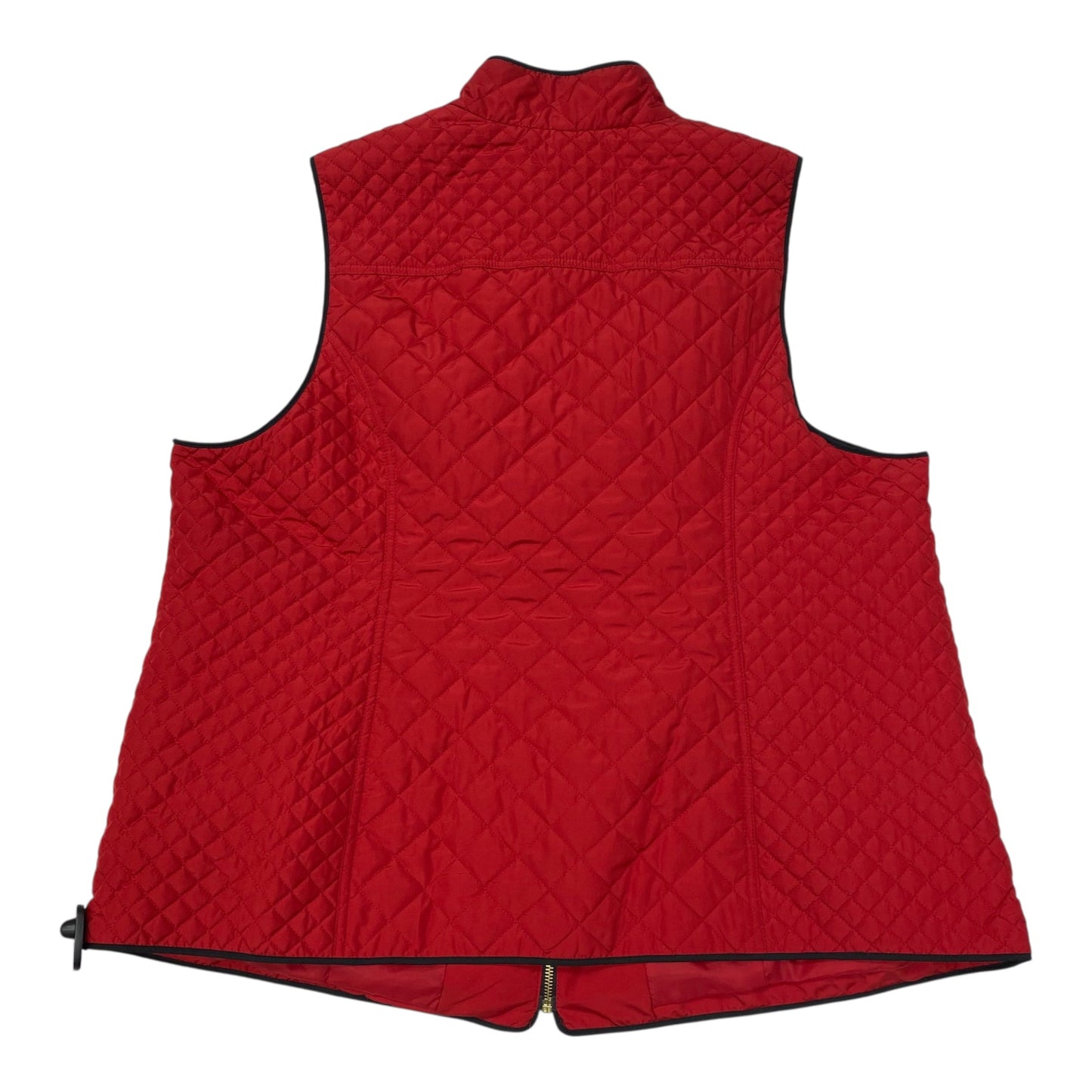 Vest Puffer & Quilted By Charter Club In Red, Size:3X