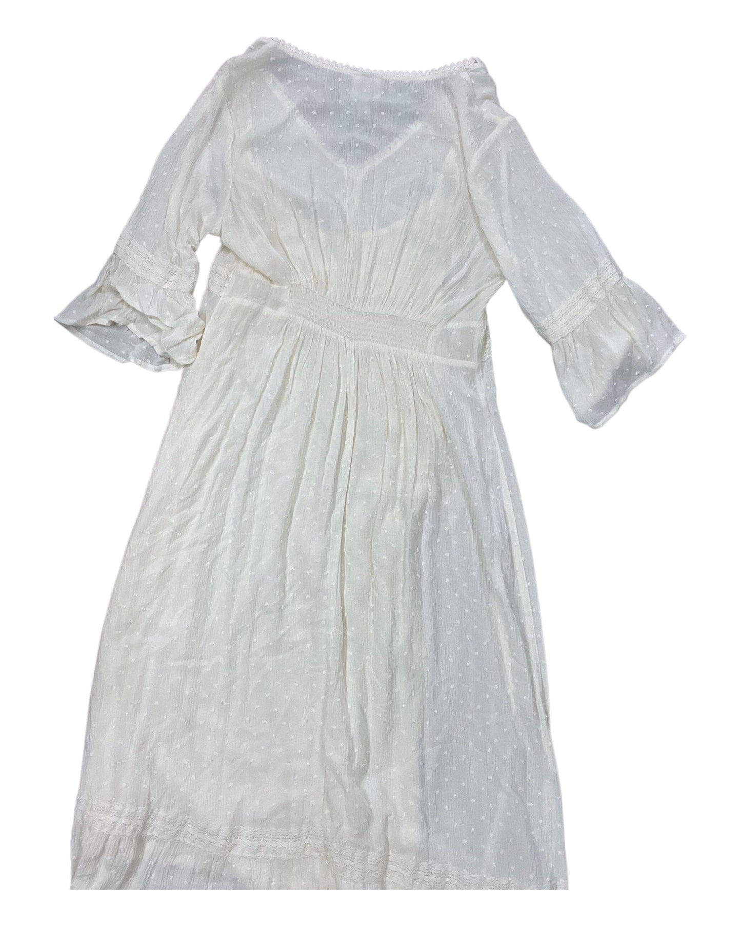 Dress Casual Maxi By Knox Rose In Cream, Size:M