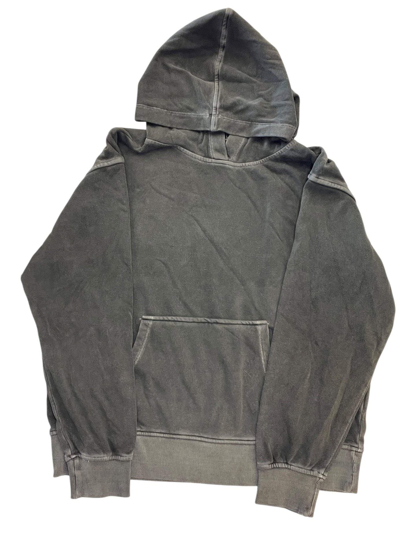 Sweatshirt Hoodie By Zenana In Grey, Size:L