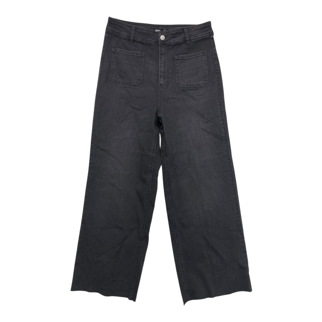 Jeans Wide Leg By Oat In Black Denim, Size:10