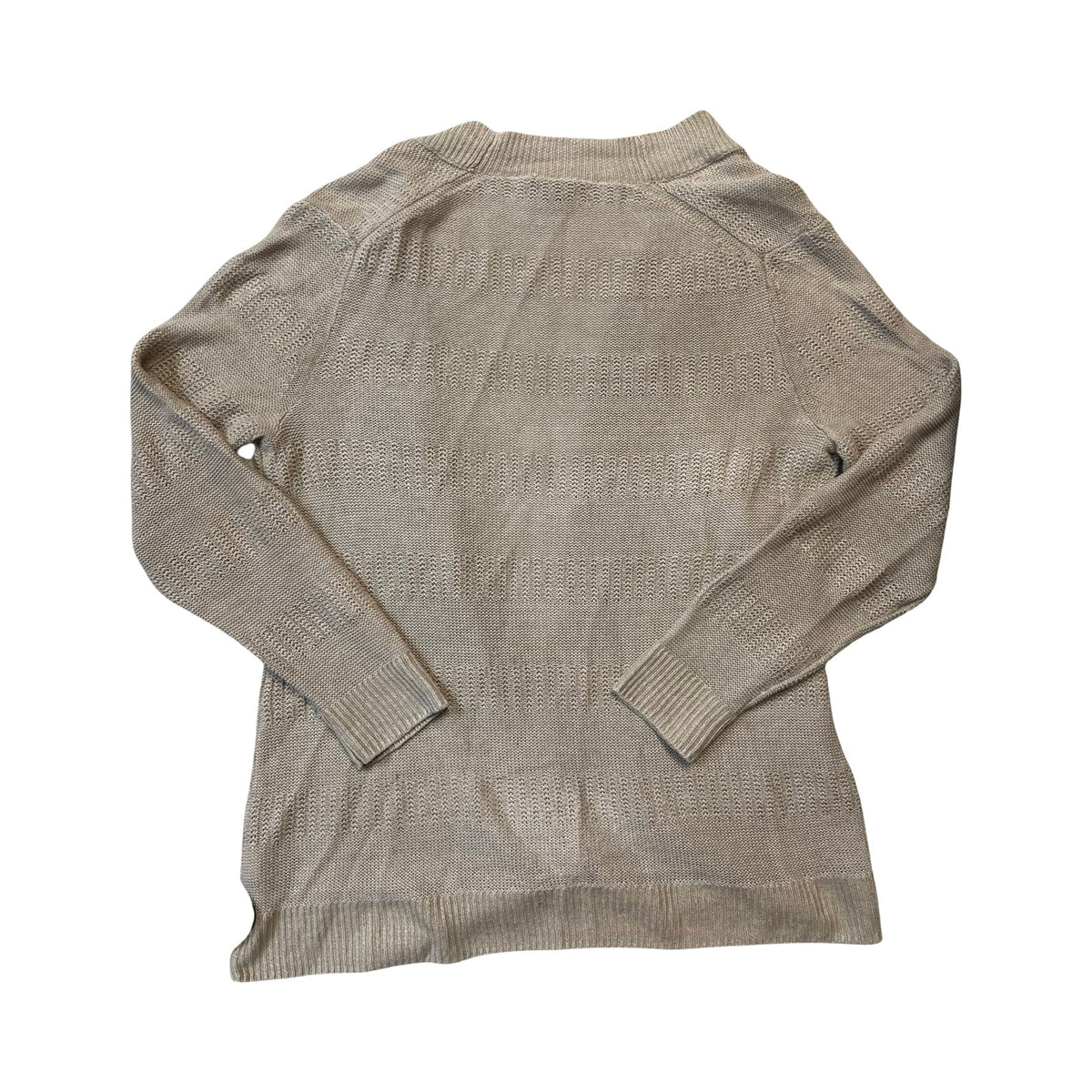 Sweater Cardigan By Talbots In Tan, Size:Mp