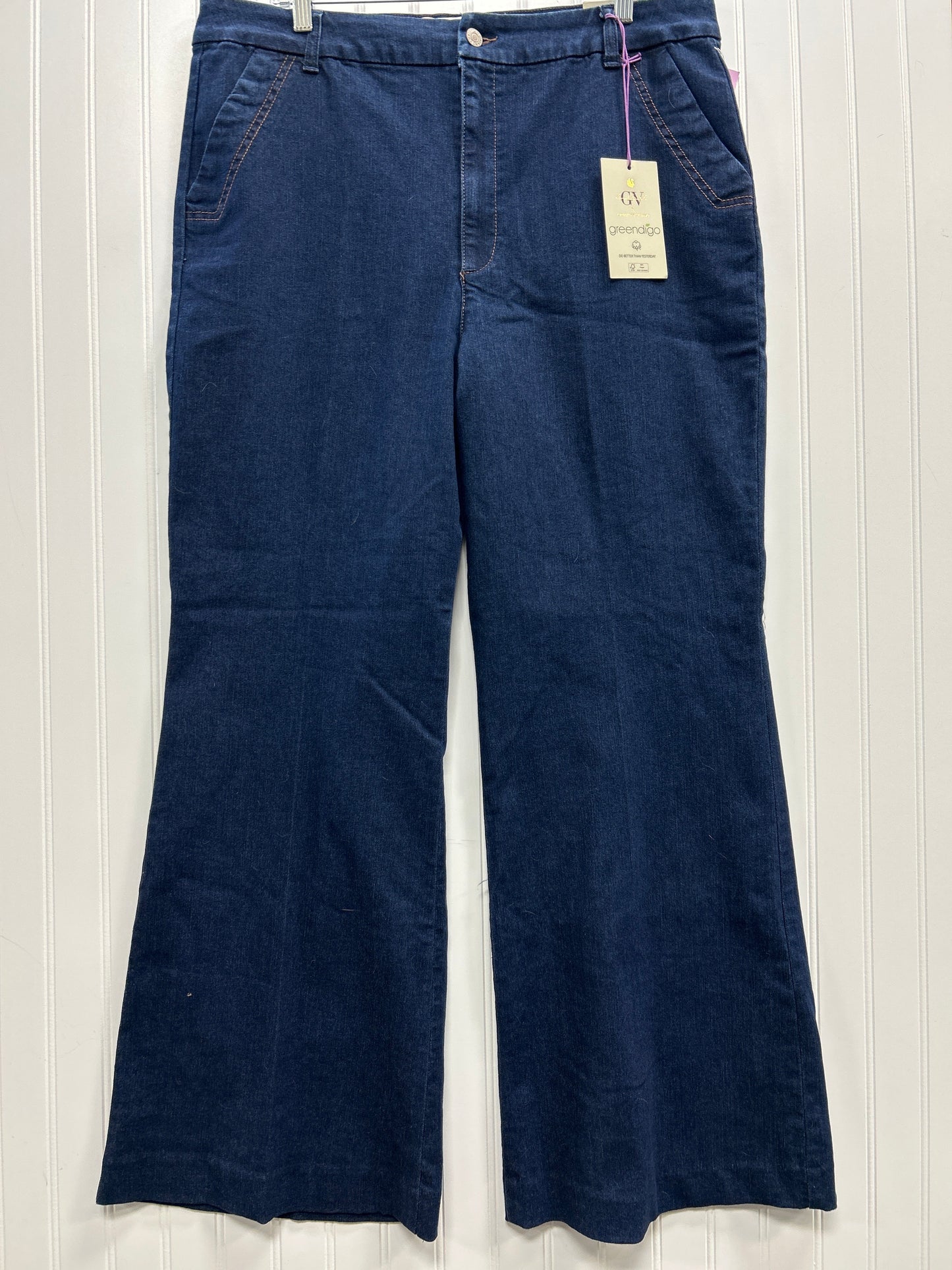 Jeans Wide Leg By Gloria Vanderbilt In Blue Denim, Size:18