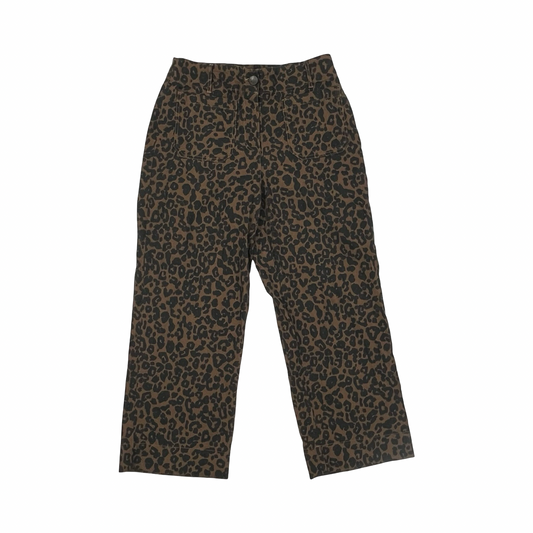 Pants Wide Leg By Nicole By Nicole Miller In Animal Print, Size:8