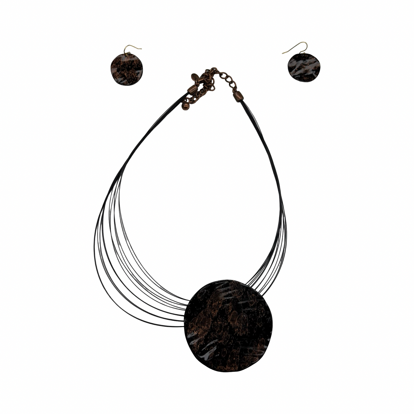 Necklace Set By Chicos In Black & Brown, Size:02 Piece Set