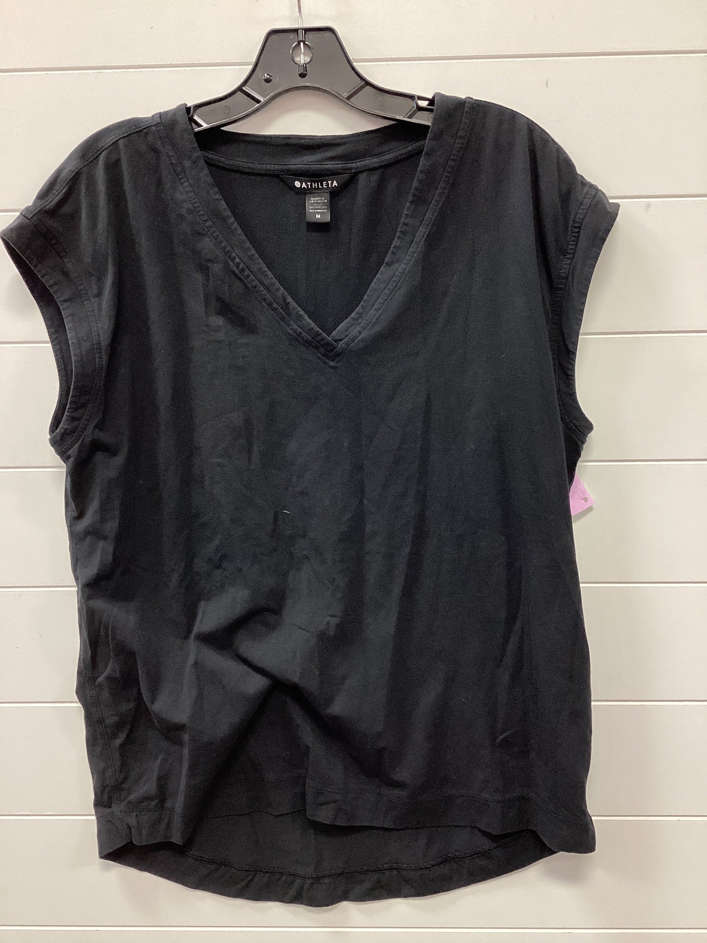 Athletic Top Ss By Athleta In Black, Size:M
