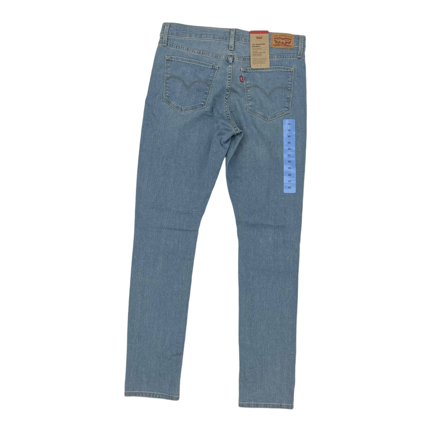 Jeans Skinny By Levis In Blue Denim, Size:10