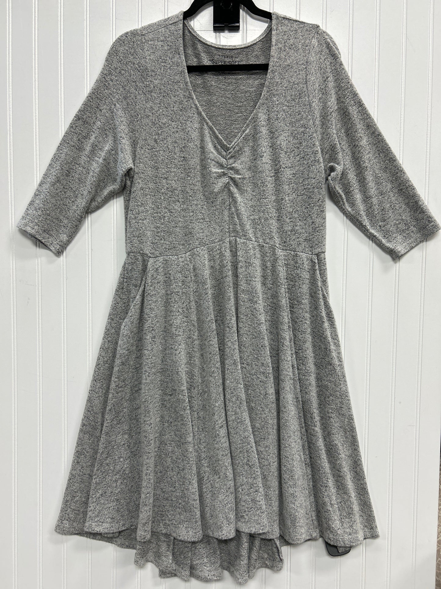 Dress Casual Midi By Torrid In Grey, Size:1X
