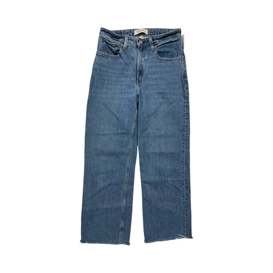 Jeans Straight By Abercrombie And Fitch In Blue Denim, Size:4