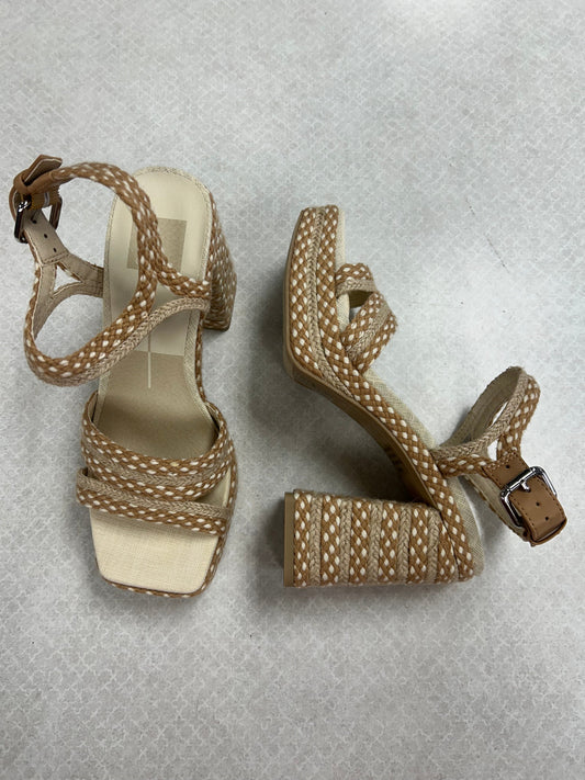 Sandals Heels Block By Dolce Vita In Tan, Size:7