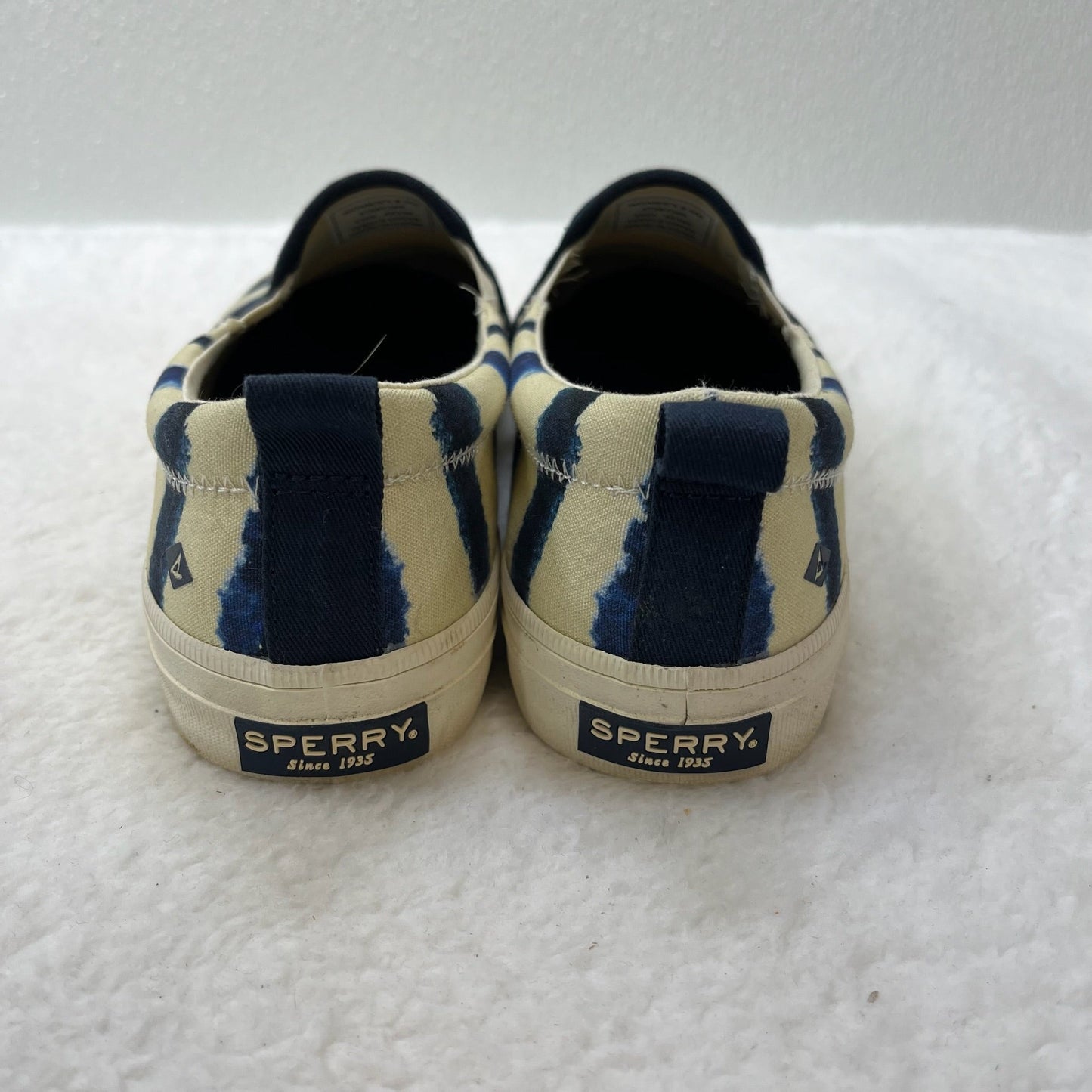 Navy Shoes Flats Boat Sperry, Size 8.5