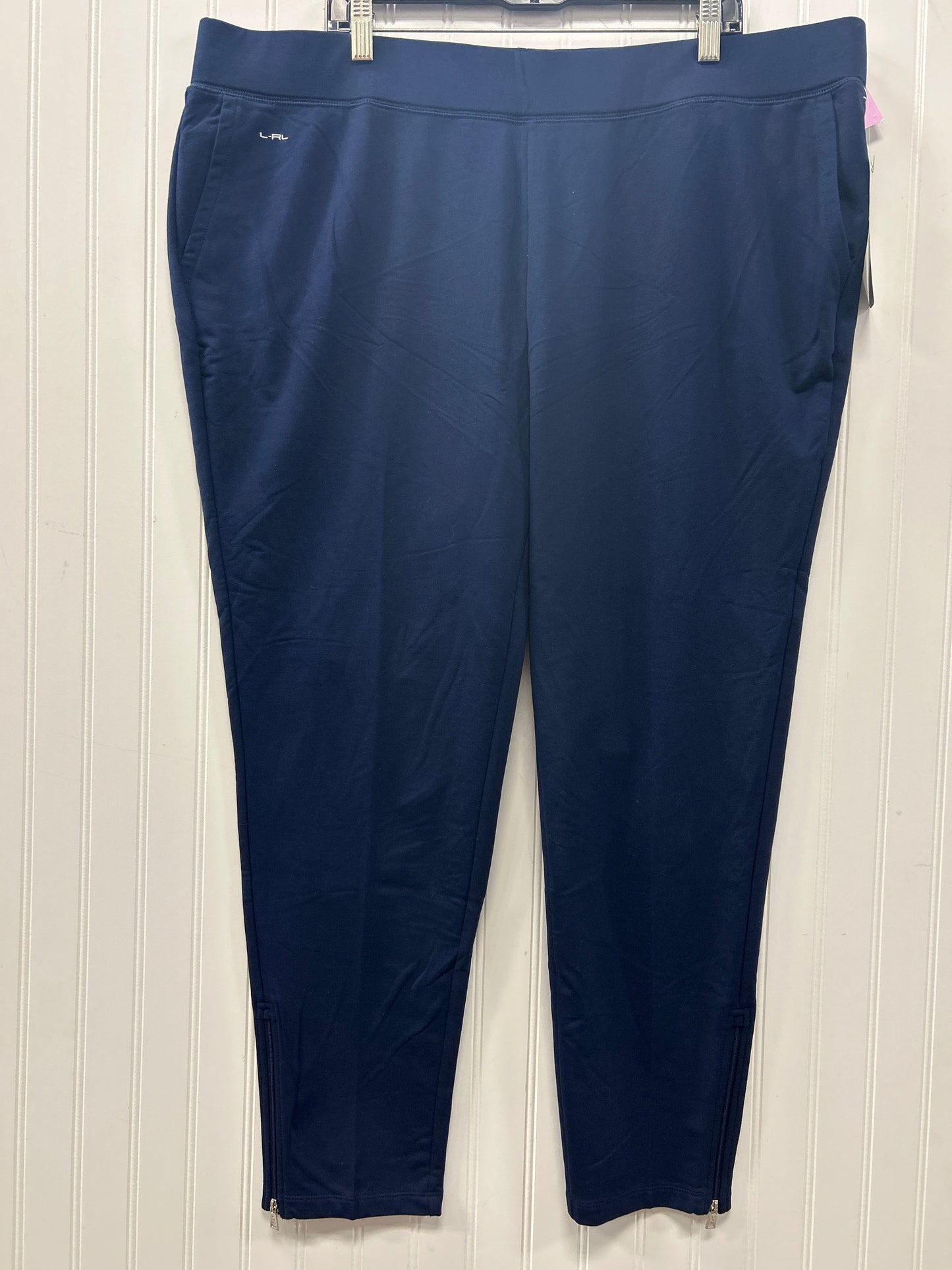Pants Lounge By Lauren By Ralph Lauren In Navy, Size:3X NWT