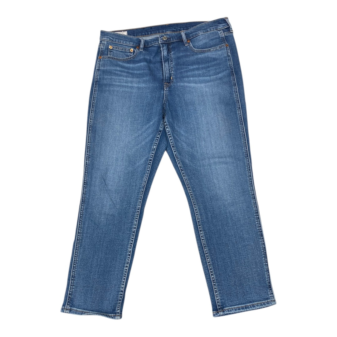 Jeans Straight By Gap In Blue Denim, Size:16