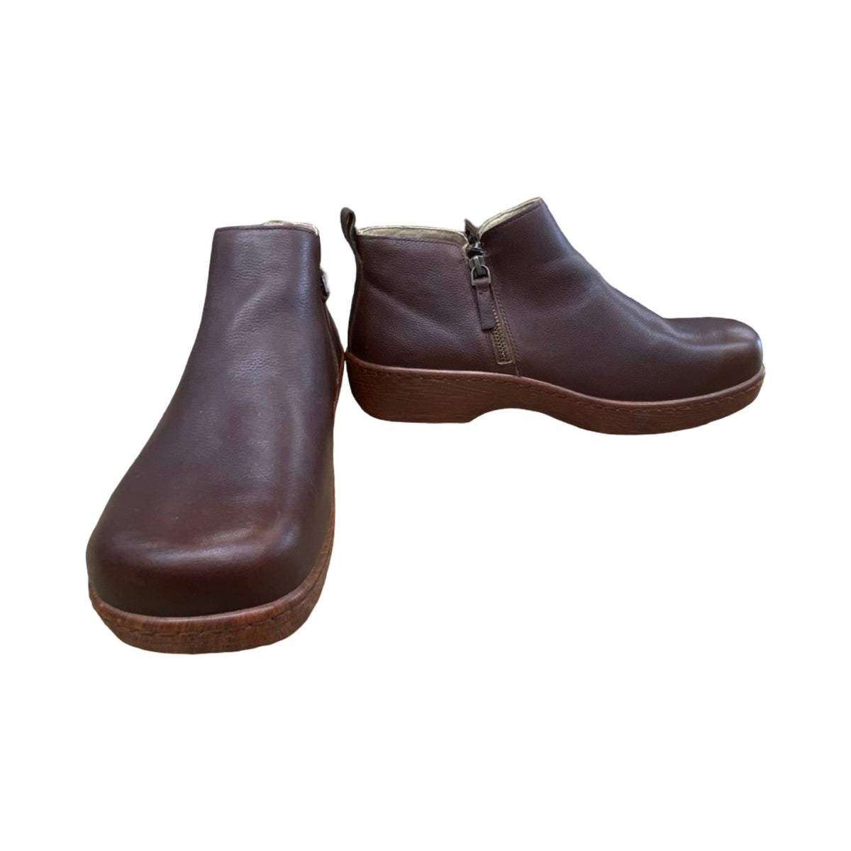 Boots Ankle Flats By Alegria In Brown, Size:9