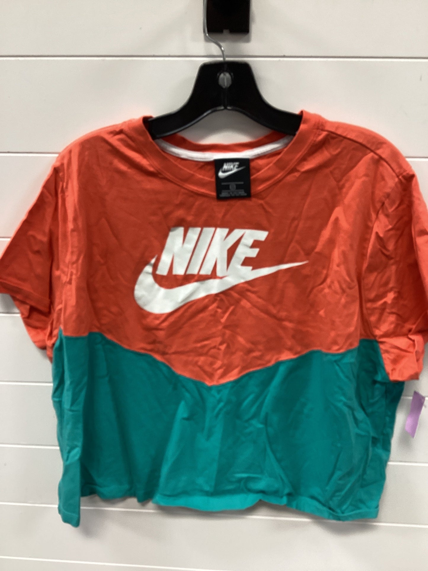 Athletic Top Ss By Nike Apparel In Orange, Size:2X