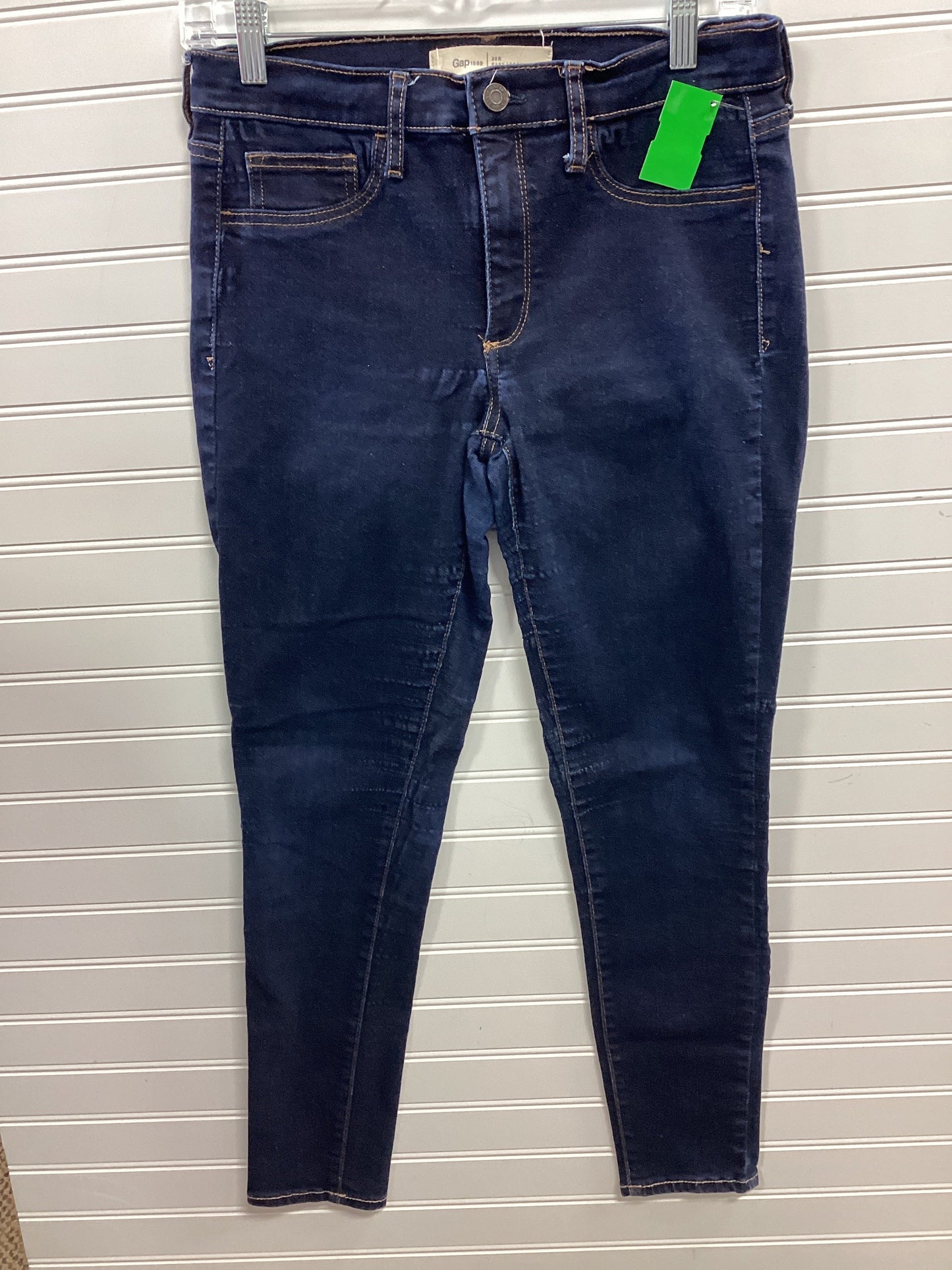 Jeans Skinny By Gap In Blue Denim, Size:8