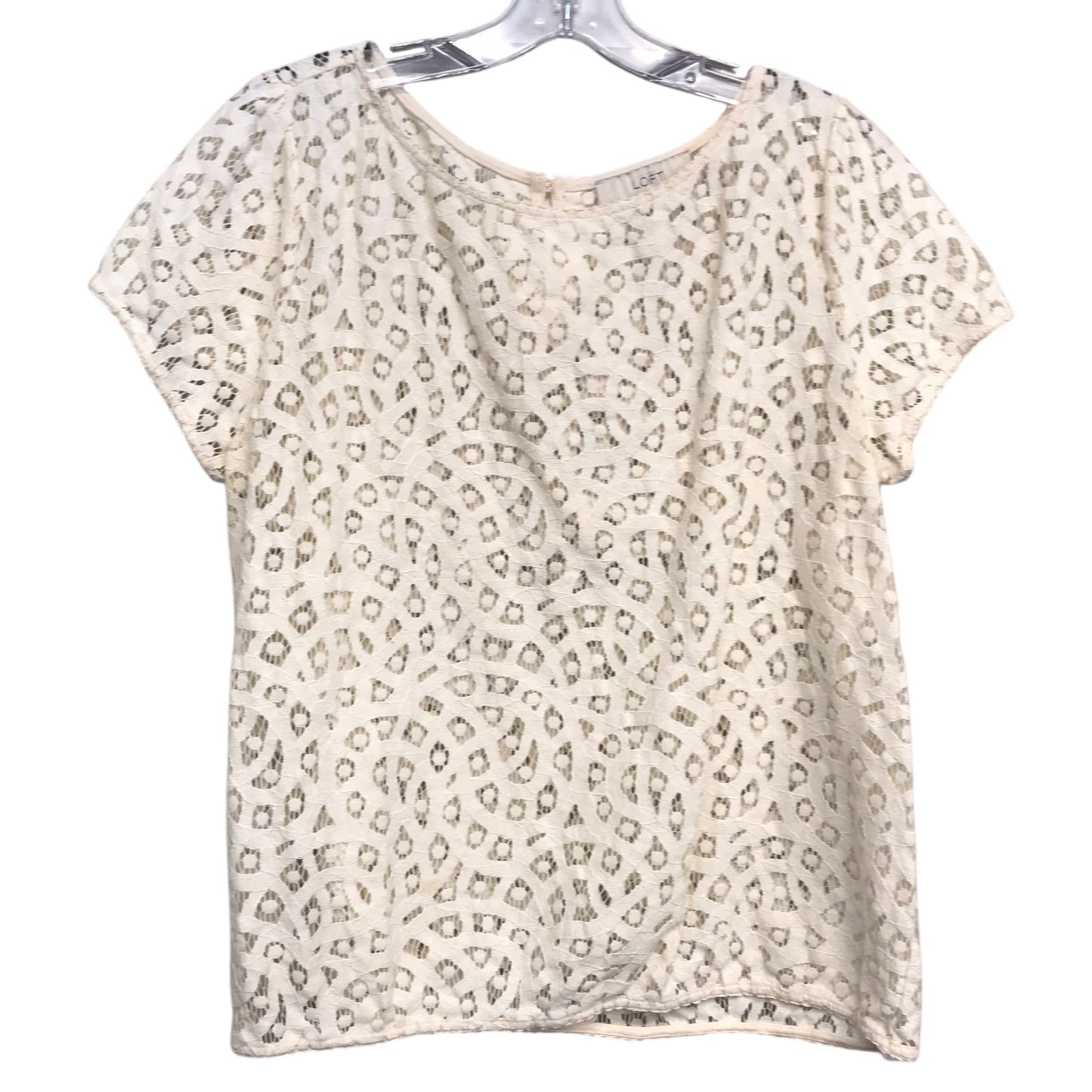Top Ss By Loft In Cream, Size:L