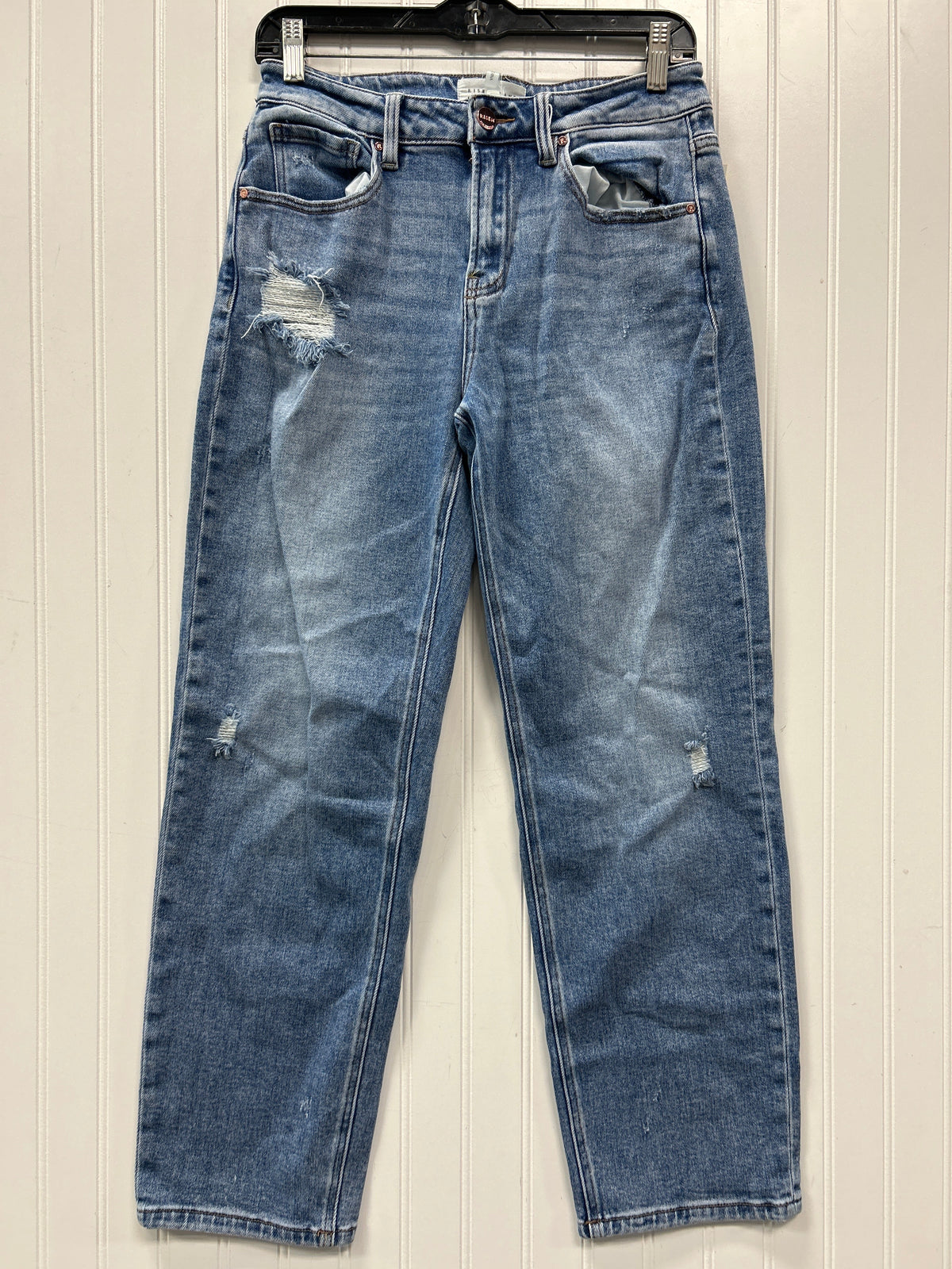 Jeans Straight By Risen In Blue Denim, Size:4
