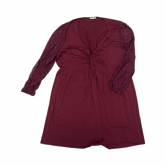 Dress Party Short By Maurices In Maroon, Size:3X
