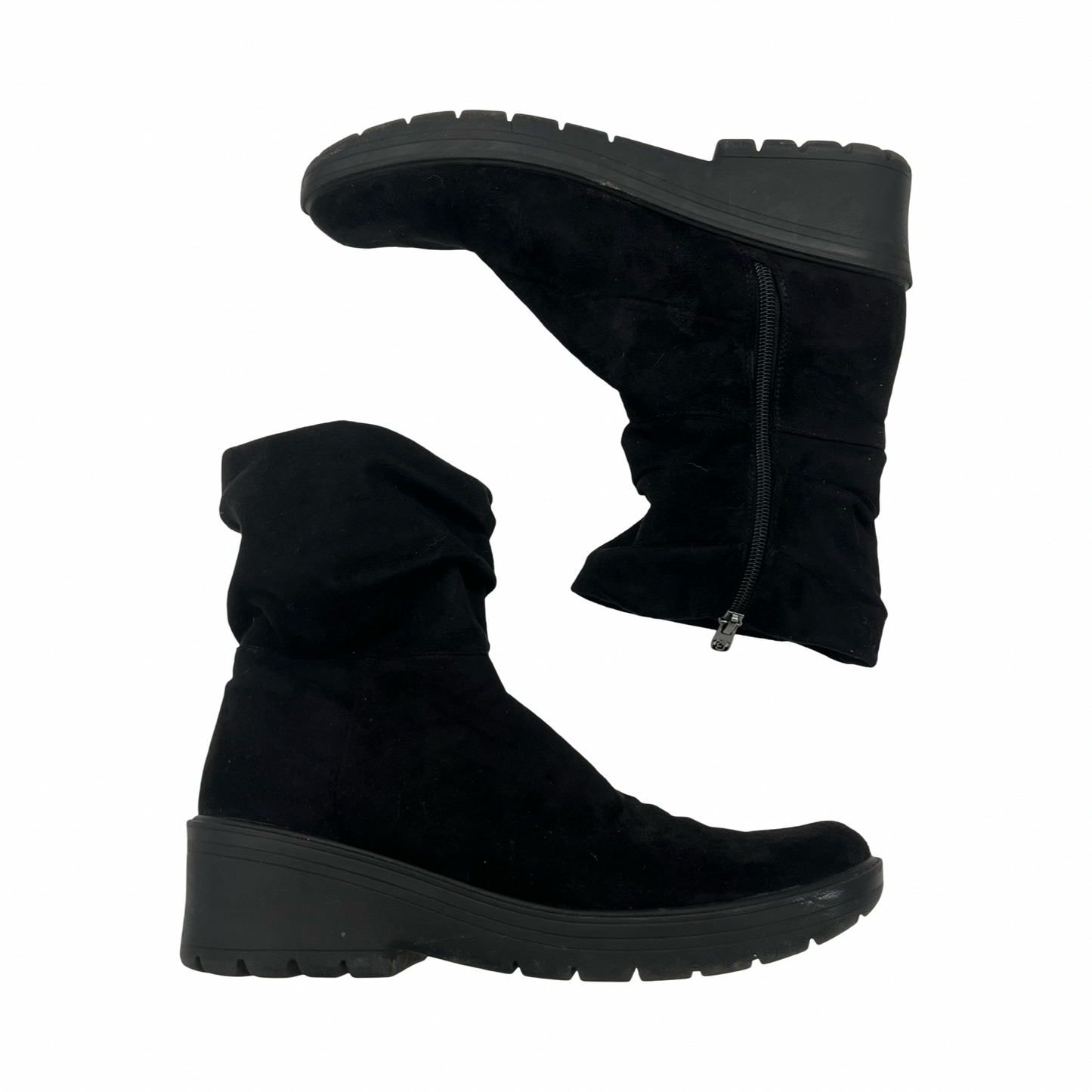 Boots Ankle Heels By Bzees In Black, Size:10